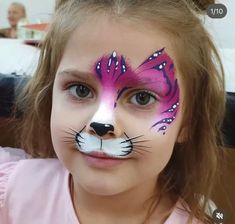 Face Paint Easy, Eye Face Painting, Kitty Face Paint, Beach Entry Pool, Animal Makeup, Paint Easy, Face Paintings, Face Painting Ideas