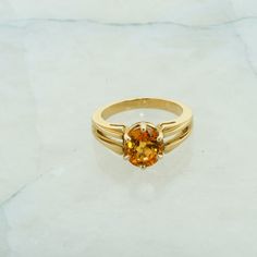 This is a 5.23 Gram 14K Yellow Gold Orange Sapphire app 2.5 ct. Ring, Size 6.25.  It is pre owned but shows little if any wear.  Stock # BG2719 This listing contains photographs of the actual item you will receive.  Our items are in excellent condition with little or no signs of wear and many are one of a kind pre-owned estate finds.   Please look closely at the pictures in this listing as they are part of the product description. Please read the description, as any imperfections or condition comments will be included.  We do our best to accurately describe the condition of each piece and encourage you to ask questions prior to purchase.  Due to a large number of unqualified returns, we will be charging a 20% restocking fee. If for some reason, the item in the picture is not the item you r Orange Sapphire Ring, Orange Sapphire, Gold Orange, Orange Gold, Sapphire Ring, Jewelry Watches, Jewelry Rings, Sapphire, Ring Size