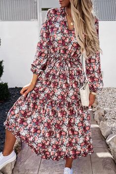 US$ 37.47 - Summer Floral Print Boho Dress Women Long Sleeve V Neck Ruffles Pleated Dresses Party Holiday Sashes Dresses Vestidos - www.streetally.com Bohemian Flowy Chiffon Floral Dress, Flowy Bohemian Chiffon Floral Dress, Bohemian Tiered Chiffon Dress, Multicolor V-neck Boho Dress For Garden Party, Spring Bohemian Chiffon Midi Dress, Bohemian Long Sleeve Chiffon Midi Dress, Bohemian Chiffon Floral Dress For Garden Party, Bohemian Chiffon Floral Dress, Bohemian Chiffon Midi Dress For Day Out