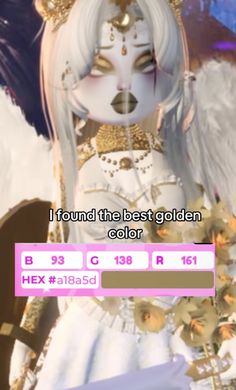 an anime character with white hair and gold jewelry