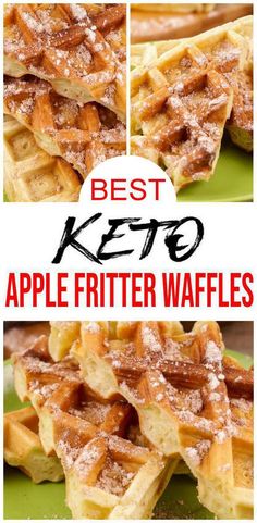 the best keto apple fritter waffles recipe is made with only three ingredients