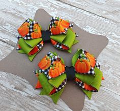 3" Sassy Pigtail Hair Bows...Bows Are Attached To Alligator Clips With Teeth...All Ribbon Ends Are Heat Sealed... Woman Costumes, Fall Hair Bow, Pigtail Hair Bows, Homemade Bows, Bow Ideas, Ribbon Ends, Pigtail Hairstyles, Ribbon Hair Bows, Alligator Clips