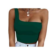 One Shoulder Crop Top for Women - Solid Colors - A.A.Y FASHION Crop Top For Women, One Shoulder Crop Top, Vest For Women, Solid Tank Tops, Dressy Tank Tops, Female Shorts, Crop Top Casual, Tank Top Camisole, Shoulder Crop Top