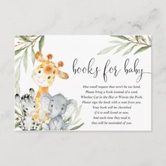 a book for baby with an elephant, giraffe and zebras on it