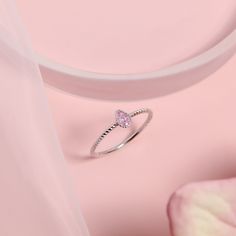 Delicate Stacking Rings, Pear Shaped Ring, Moon And Star Ring, Star Ring, Cute Rings, Pink Ring, Dream Ring, Rings For Her, Crystal Rings