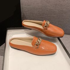 Heel height: Flats Material: pu Imported Product measurements:35(US4):Foot length 8.8 in36(US5):Foot length 9 in37(US6):Foot length 9.2 in38(US7):Foot length 9.4 in39(US8):Foot length 9.6 in40(US9):Foot length 9.8 in Faux Leather Mules With Round Toe For Office, Faux Leather Round Toe Mules For Office, Office Faux Leather Mules With Round Toe, Flat Loafers, Activewear Sets, Active Wear Shorts, Long Crop Top, Jumpsuit Shorts Rompers, Water Shoes