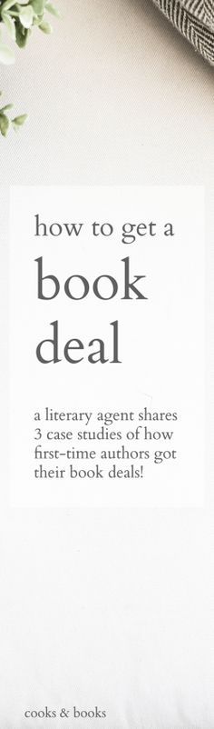 an open book with the title how to get a book deal written in black and white