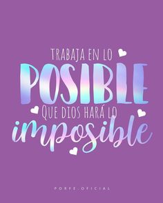 a purple background with the words impossible in spanish