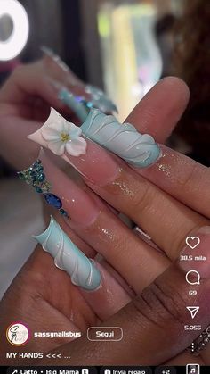 Drip Nails, Claw Nails, Colored Acrylic Nails, Her Nails, French Acrylic Nails, Dope Nail Designs, Short Square Acrylic Nails