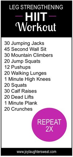 an image of a workout poster with the words, leg strength hit workout