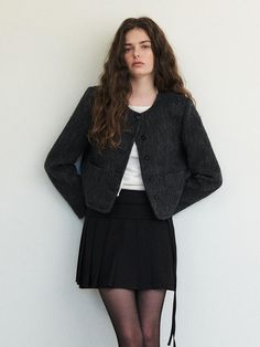 Composition : Shell: polyester 65% wool 35% lining: polyester 100% filling: polyester 100%Country of Origin : KOREA W Concept, Tweed Jacket, Designer Fashion, Composition, Jackets & Coats, Blazer, Wool, The Originals, Clothes For Women