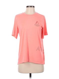 Allyson Felix x Athleta Active T Shirt Size: X-Small Activewear - used. 56% Polyester, 37% Modal, 7% Spandex | Allyson Felix x Athleta Active T-Shirt: Pink Activewear - Size X-Small Summer Athleisure T-shirt For Gym, Basic Summer Sports T-shirt, Spring Gym T-shirt With Crew Neck, Athleisure Stretch T-shirt For Spring, Casual Sports T-shirt With Go-dry Technology, Casual Pink Activewear With Graphic Print, Spring Sports T-shirt With Graphic Print, Summer Crew Neck T-shirt For Light Sports, Casual Short Sleeve Activewear For Light Sports