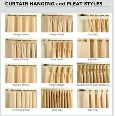 the different types of curtains and how to choose them for your window treatment or curtain rod