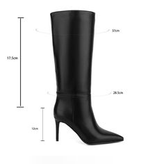 Introducing our Sleek Chic Pointed Toe Winter Boots, the perfect blend of style, comfort, and functionality. Crafted with attention to detail, these long boots elevate your winter style game while keeping you warm and fashionable. With their sleek design and pointed toe shape, they effortlessly enhance your overall look for any occasion. Invest in these must-have boots and step out with confidence this winter season. Upgrade your wardrobe and embrace the season in style! Elegant Tall Mid-calf Winter Boots, Elegant Tall Knee-high Winter Boots, Elegant High Shaft Mid-calf Boots For Winter, Winter Knee-high Boots With High Shaft For Workwear, Classic Tall Winter Boots, Mid-calf Boots For Workwear In Winter, Winter Workwear Tall Mid-calf Boots, Sleek Knee-high Boots For Winter, Sleek Medium Width Knee-high Boots For Winter