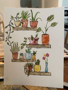 a card with some plants on it