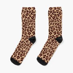 Super soft all-over printed knit socks with extra cushioning in the sole. Suitable for men and women. Hand drawn leopard print Jaguar Spots, Animal Print Socks, Jaguar Animal, Brown Socks, Amur Leopard, Leopard Black, Petoskey Stone, Grey Leopard, Print Socks