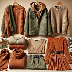 Casual European Fashion, Autumn Wardrobe 2024, House Of Color Autumn Outfits, Autumn Witch Outfit, Muted Color Outfits, Fall Colors Outfits, Autumn Fashion Aesthetic, Minimalism Wardrobe, Earthtone Outfits