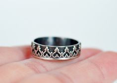 Princess crown ring, tiara ring, wedding ring, sterling silver crown ring, princess jewelry by designbygam on Etsy https://www.etsy.com/listing/219083965/princess-crown-ring-tiara-ring-wedding Sterling Silver Crown-shaped Promise Ring, Sterling Silver Crown Promise Ring, Silver Crown Design Jewelry For Promise, Sterling Silver Crown-shaped Ring, Adjustable Crown Design Wedding Rings, Sterling Silver Crown Ring, Sterling Silver Crown Design Ring, Elegant Silver Ring With Round Crown, Silver Promise Ring With Crown Design