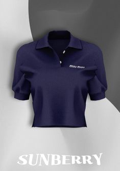 a women's polo shirt with the words sunberry printed on it