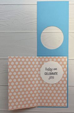 two greeting cards with polka dots on them