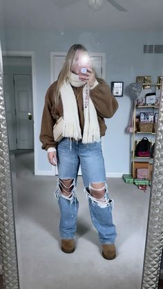 Cozy winter outfit, midsize, american eagle, scarf, old navy, sherpa outfits Winter Outfit Midsize, Sherpa Outfits, Outfits For Chubby Girls, Outfit Midsize, Cozy Winter Outfit, Cold Weather Outfits Winter, Girls Winter Outfits