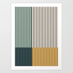 an art print with stripes in different colors