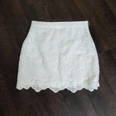 Cute High-Waisted Mini Skirt With Lace Overlay And Scalloped Hem. This Was Originally Part Of A Set, But My Daughter Didn't Like The High Waist Of The Skirt. This Listing Is For The Skirt Only - I Used Stock Photo To Show The Fit Of The Skirt. Clearance Items Marked With Red Dot 3/$12 Or 4/$15! Make A Bundle And I'll Send Your Offer! Tip: Sort By Price Low To High, Then Filter By Available Items. Skirt With Lace, Forever 21 Skirts, Red Dots, Scalloped Hem, Lace Overlay, My Daughter, Lace Skirt, Mini Skirt, Forever 21