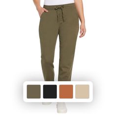 We love our jeans and leggings too, but sometimes it’s nice to have a bottom you can just grab and put on in a snap. And the Gap Ladies Pull-On Pant is just that. Crafted from cotton-blend twill, these relaxed-fit pants feature an elasticized waistband for easy on and off and a functional, self-tie drawcord so you can adjust for your most comfortable fit. There is also plenty of pocket space with front and back pockets to hold your phone, cards, and keys. Plus, the clean design makes it versatil Gap Casual Jeans For Fall, Gap Cotton Everyday Jeans, Everyday Cotton Jeans By Gap, Versatile Cotton Sweatpants With Pull-on Style, Everyday Cotton Gap Jeans, Gap Relaxed Fit Mid-rise Pants, Gap Cotton Everyday Pants, Everyday Cotton Pants By Gap, Gap Cotton Tapered Leg Jeans