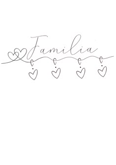 the word i love you written in cursive writing on a white background with hearts