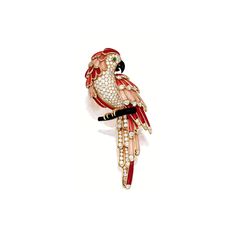 brooch ||| sotheby's hk0479lot73dzyen Parrot Jewelry, Embroidered Brooches, Colourful Jewellery, Diamond Brooch, Popular Jewelry