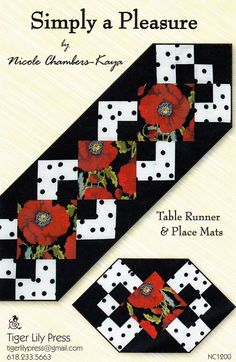 the book is about how to make a quilted table runner and placemats