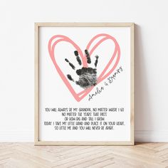 Grandparents Day Activities | Grandparents Day Handprint Craft | Ollie + Hank Handprint Art For Grandma, Art For Grandma, Grandparents Day Activities, Grandparents Frame, Grandparents Day Cards, Hand Print Tree, Baby Footprint Art, Grandparents Day Crafts, Happy Grandparents Day