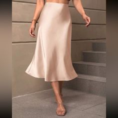 Super Cute And Stylish Ships In 5-10 Business Days Mid Length Skirts, Plus Size Skirts, Satin Skirt, Beautiful Skirts, Straight Skirt, Plus Clothing, A Line Skirts, Women Clothes Sale, High Waisted Skirt