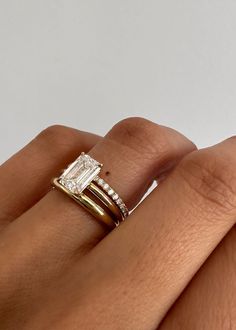 One of our most timeless engagement rings, The Elizabeth features a traditional basket setting. Its simplicity and versatility allows you to style with any wedding band. Available in three different carat weights, this ring is a modern heirloom made to be treasured—then, now, always. 14k solid gold—always Average weight: 3.2g Band width: 1.9mm Lab created diamond, Four prong setting Diamond 4 C's: 1.4-2.2cw, Emerald, VS1, F, Excellent Please allow 3-6 weeks for production. Custom sizing is avail Timeless Engagement Rings, Dream Wedding Ring, Timeless Engagement Ring, Fall Rings, Vs1 Diamond, Ring Guide, Cute Engagement Rings, Future Engagement Rings, Basket Setting