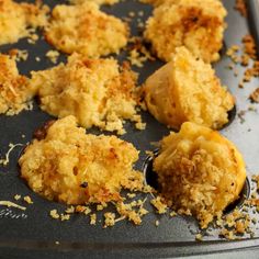 some food is being cooked in a pan