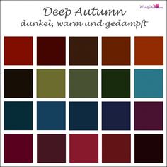 the color scheme for deep autumn