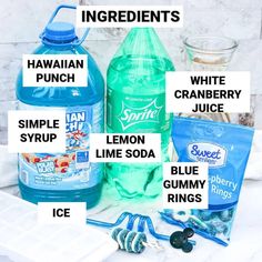 the ingredients needed to make an ice cream recipe for summertime desserts are shown here