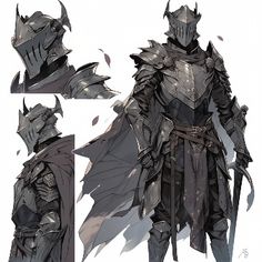 the concept art for person's knight armor, which is part of an upcoming video game