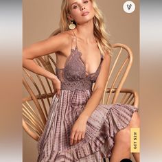 New With Tags, Tag Was Removed Because I Tried It On Was Going To Wear It And Ended Up Changing, Rare Size, Sold Out, Sold As Is Purple Boho Dress, Free People Adella, Garden Wedding Dresses, Dye Dress, Flirty Dresses, Purple Tie Dye, Dusty Purple, Purple Tie, Short Dresses Casual