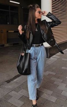 Inspired Outfits, 가을 패션, Looks Style, Mode Inspiration, Winter Fashion Outfits, Looks Vintage, Black Jacket