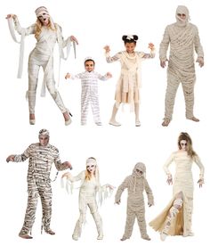 group of people dressed in halloween costumes on white background with text overlay that reads, the ultimate guide to costume for all ages