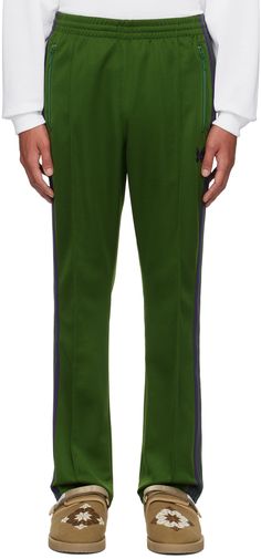 Polyester jersey track pants. · Concealed drawstring at elasticized waistband · Three-pocket styling · Logo embroidered at front · Pinched seams at front · Striped rib knit trim at outseams Supplier color: Ivy green Logo Embroidered, Track Pants, Apparel Accessories, Ivy, Rib Knit, Fashion Inspo, Track, Women Wear, Trim