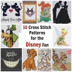 cross stitch patterns for the disney fan