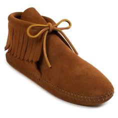 This moccasin boot hit shelves in the summer of 1967 and has been a favorite ever since. It?s easy to see why. The traditional softsole is crafted from rich suede, wrapping your feet in comfy softness. It features our iconic fringe details and rawhide lace. Handmade from a traditional moccasin design, these timeless fringe boots will be a throwback staple for a long time to come. Suede Fringe Boots, Cozy Shoes, Brown Boots Women, Suede Leather Shoes, Moccasin Boots, Fringe Boots, Suede Fringe, Nice Leather, Brown Boots