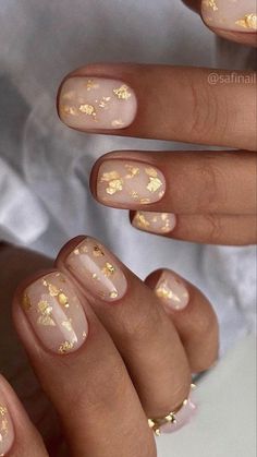 Nails With Gold, Her Nails, Thanksgiving Nails, Nail Arts