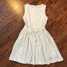 Ivory Crewcuts Dress Size 10. Nwt Classic Cream Dress For Spring, Cream A-line Cotton Dress, Classic Cream Cotton Dress, Velvet Shift Dress, Cotton Silk Dress, Striped T Shirt Dress, Striped Knit Dress, Ivory Dress, Maxi Shirt Dress