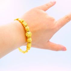 This Shop has a Special Free Gift (Chain) for Every Order. 😊🙏 Item: 1 x Bangle Bracelet For: Women Type: GOLD PLATED over Brass, Nickel free Purity: 96.5% Surface: Shiny Diameter: ~6 centimetre Circumference: ~20 centimetre Thickness: ~ 5 mm Weight:~ 30 grams Color: Yellow Gold ( slightly +/- from photo ) Handmade from Thailand. Thai gold plating technic really solid and stunning look. Rewarding your life from hard working, match up your dress, bridesmaid wedding engagement or a gift to someon Gold-plated Gold Bracelets For Wedding, Gold Jubilee Bracelet For Wedding, Handmade Gold Bracelets For Wedding, Yellow Gold Plated Bracelets For Wedding, Yellow Gold-plated Bracelets For Wedding, Gold Jubilee Bracelet Bangle For Wedding, Gold Plated Bracelet With Intricate Design, Yellow Bangle Bracelet For Anniversary, Adjustable Intricate Design Gold Bracelet