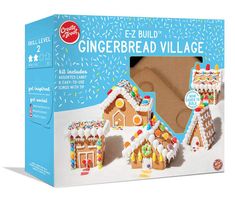 the gingerbread village is in its box