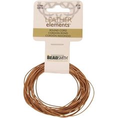 the bead smith leather elements cord is brown