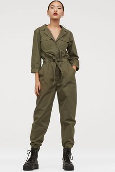 Safari Jacket, Dark Khaki, Long Sleeve Jumpsuit, Jumpsuit Fashion, Khaki Green, Tulum, What To Wear